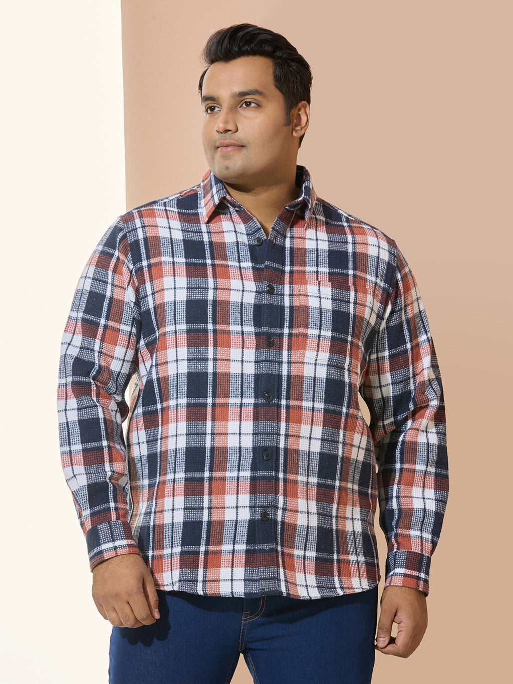 Winter Shirt Regular Fit Smart Casual Shirt - Orange