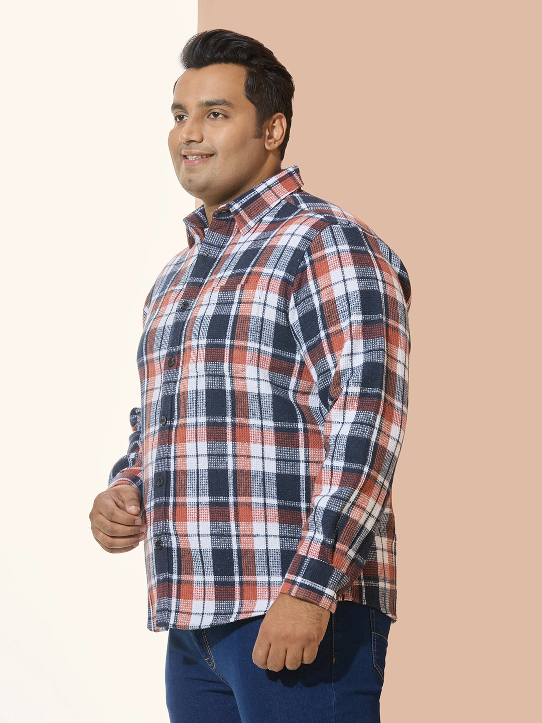 Winter Shirt Regular Fit Smart Casual Shirt - Orange