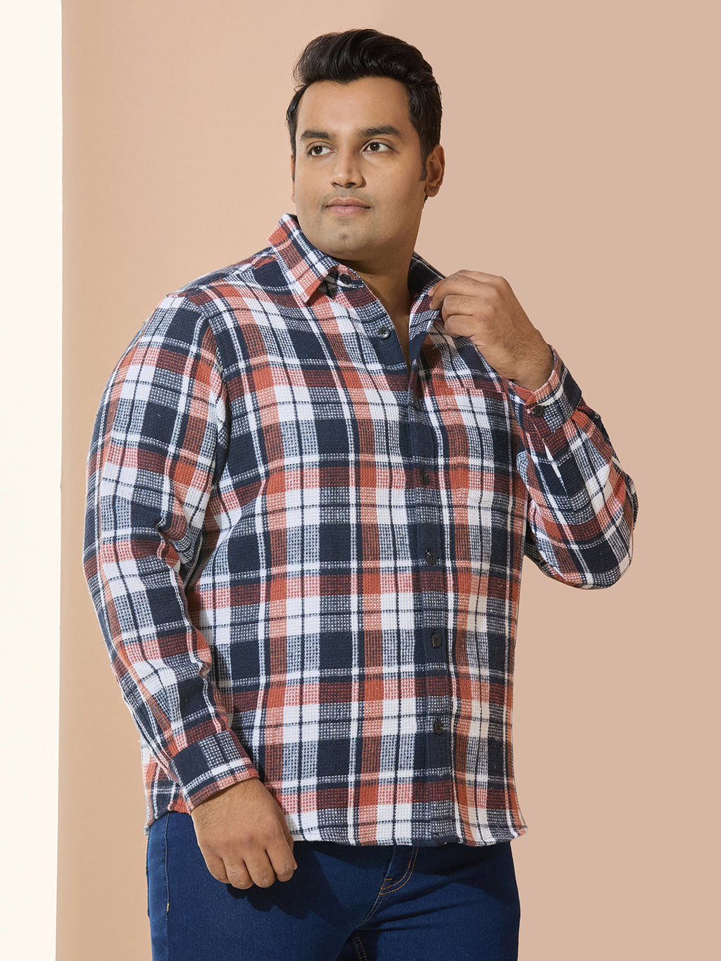 Winter Shirt Regular Fit Smart Casual Shirt - Orange