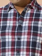 Winter Shirt Regular Fit Smart Casual Shirt - Style NC-1221-Wine