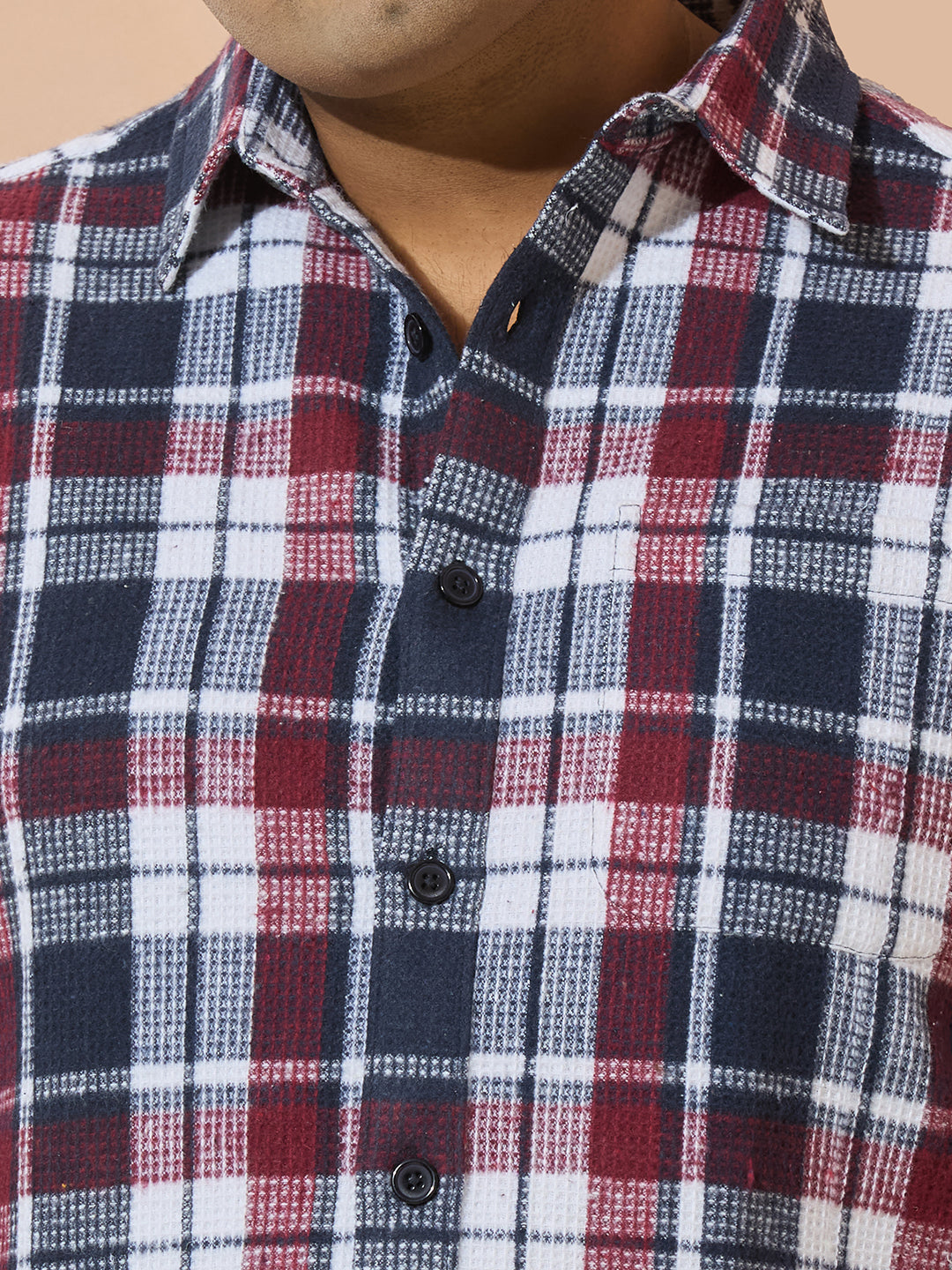 Winter Shirt Regular Fit Smart Casual Shirt - Style NC-1221-Wine