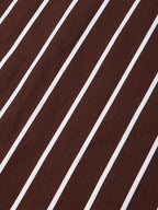 Plus Size Cotton Stripes Shirt 1 Pocket Regular Fit Smart Casual Shirt, Style-Plus-1219-Burgundy