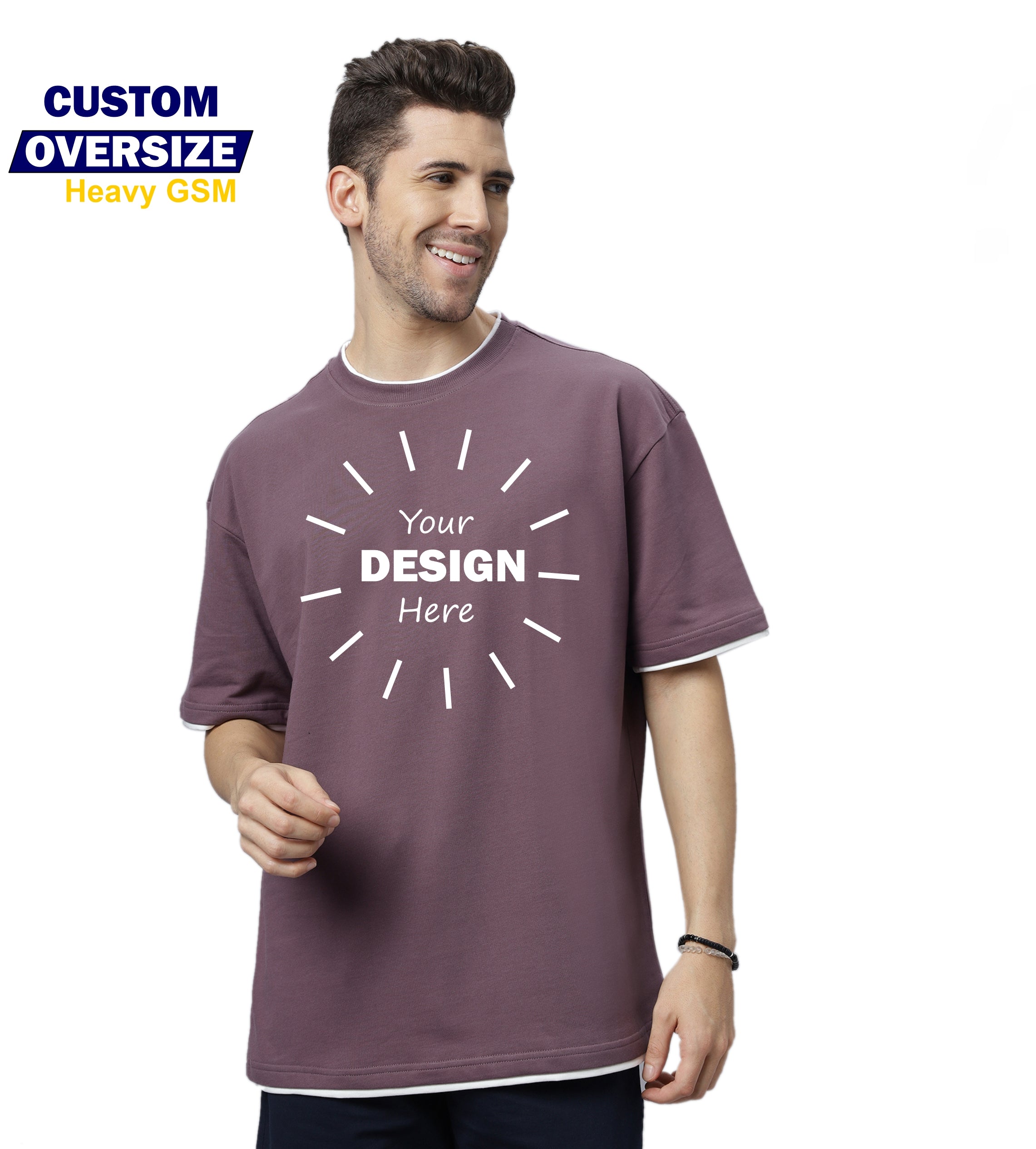 Customized Oversize Heavy GSM Crew Neck